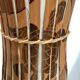 Lampadaire vintage bambou et rotin