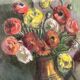 Pastel bouquet de renoncules signé T. Maisonny
