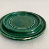 Vintage green woven ceramic bottle coaster