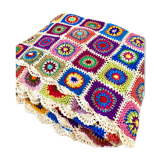 Multicolored crochet cover