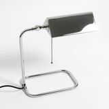 Large original 1980s chrome table lamp by Florian Schulz