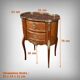 Small Kidney-Shaped Mahogany Chest of Drawers, Transition Style – Early 20th Century