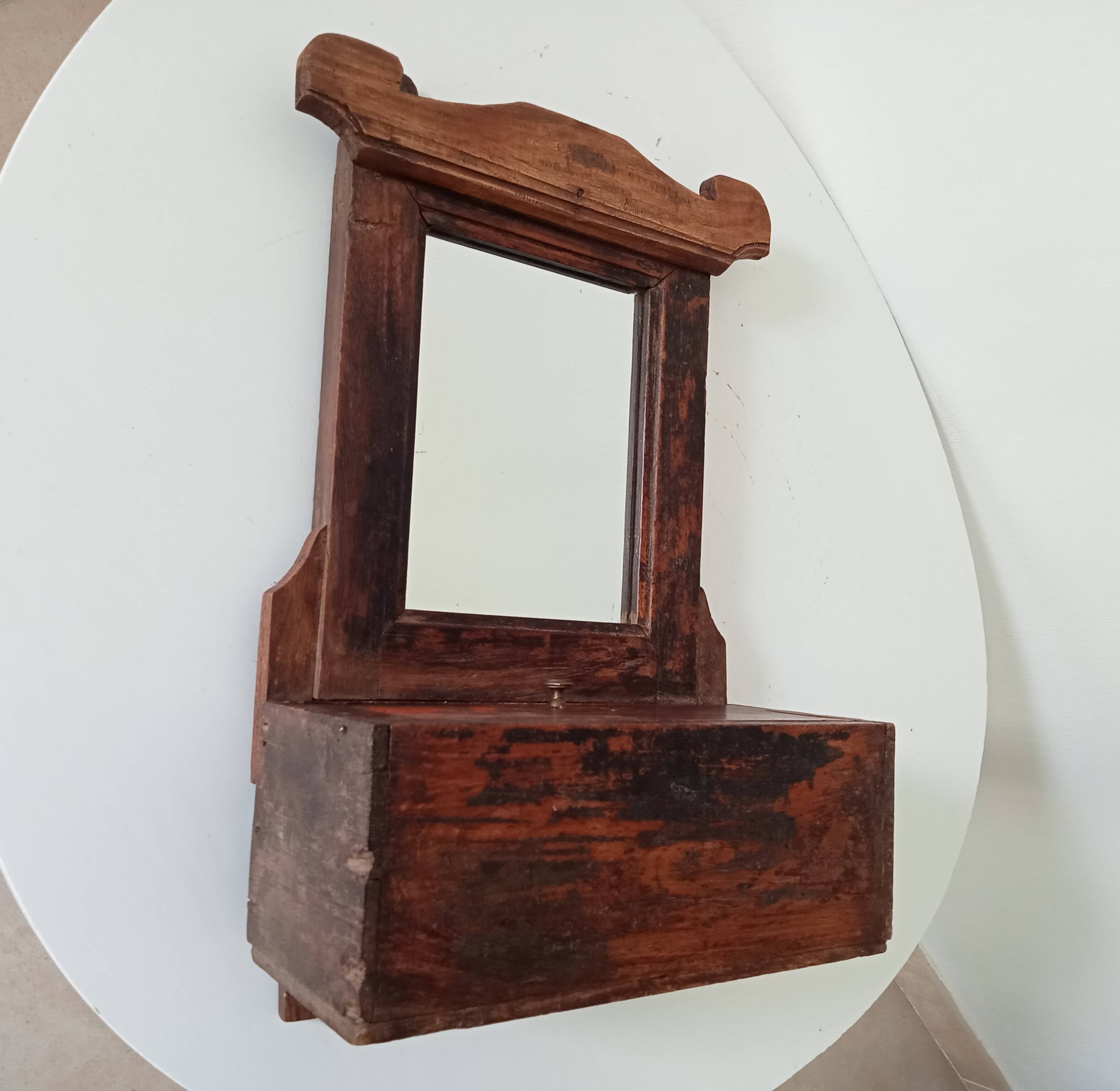 Antique Hindu barber's mirror