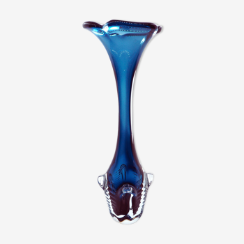 Aseda midnight blue glass vase by Borne Augustsson