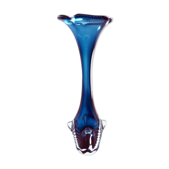 Aseda midnight blue glass vase by Borne Augustsson