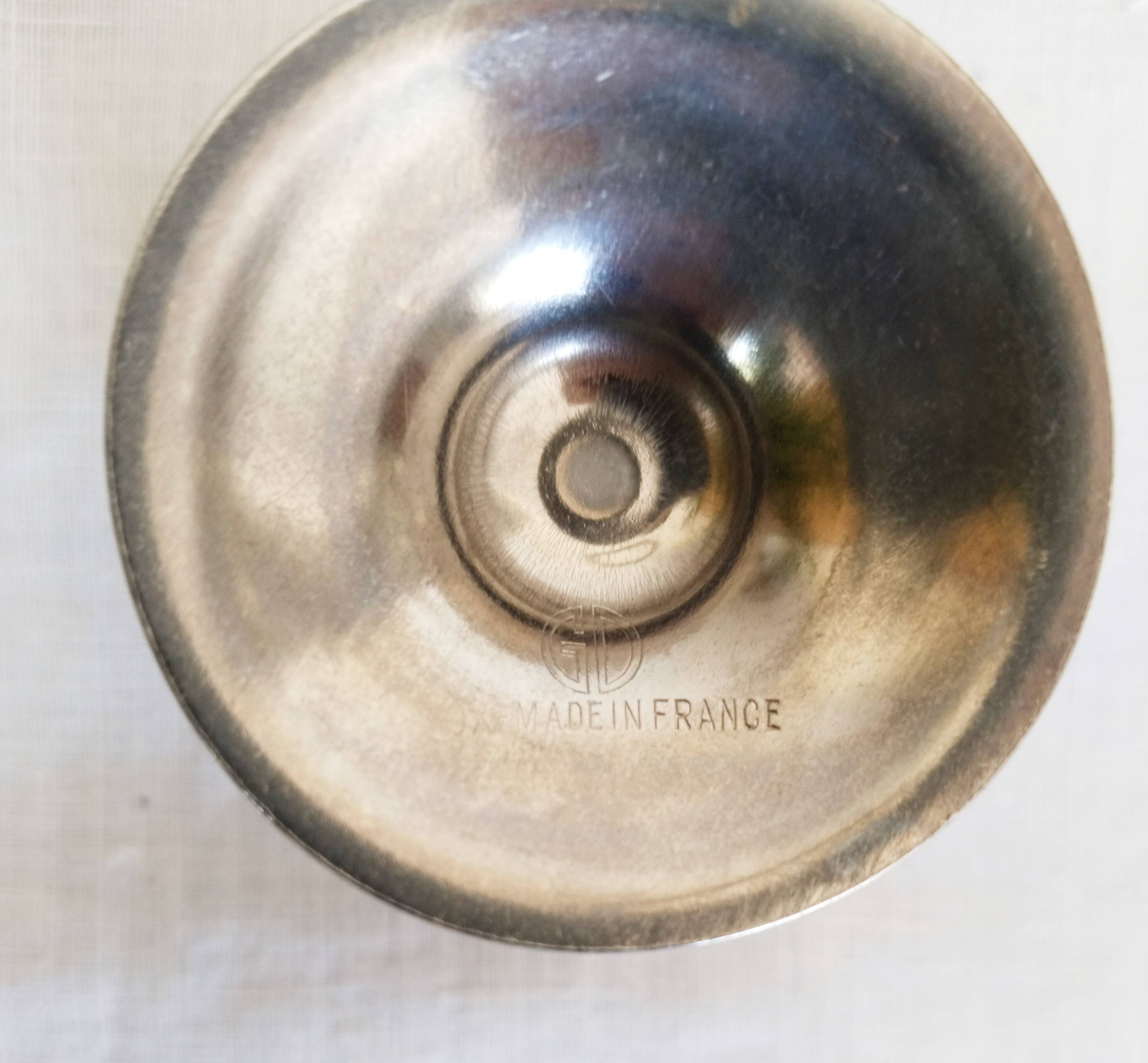 Guy Degrenne egg cups, 18/10 stainless steel