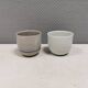 Two handmade ceramic mugs by Vibeke Fischer (VF) from the 1990s.