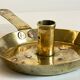 LOW HAND BRASS CANDLESTICK ANTIQUE