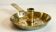LOW HAND BRASS CANDLESTICK ANTIQUE