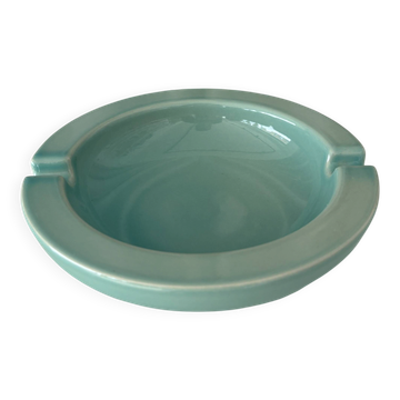 Vintage Studio Pottery Ashtray – Aqua / Celadon Green Glaze – 1970s