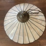Suspension style Tiffany vintage, opal glass lampshade Ø45cm