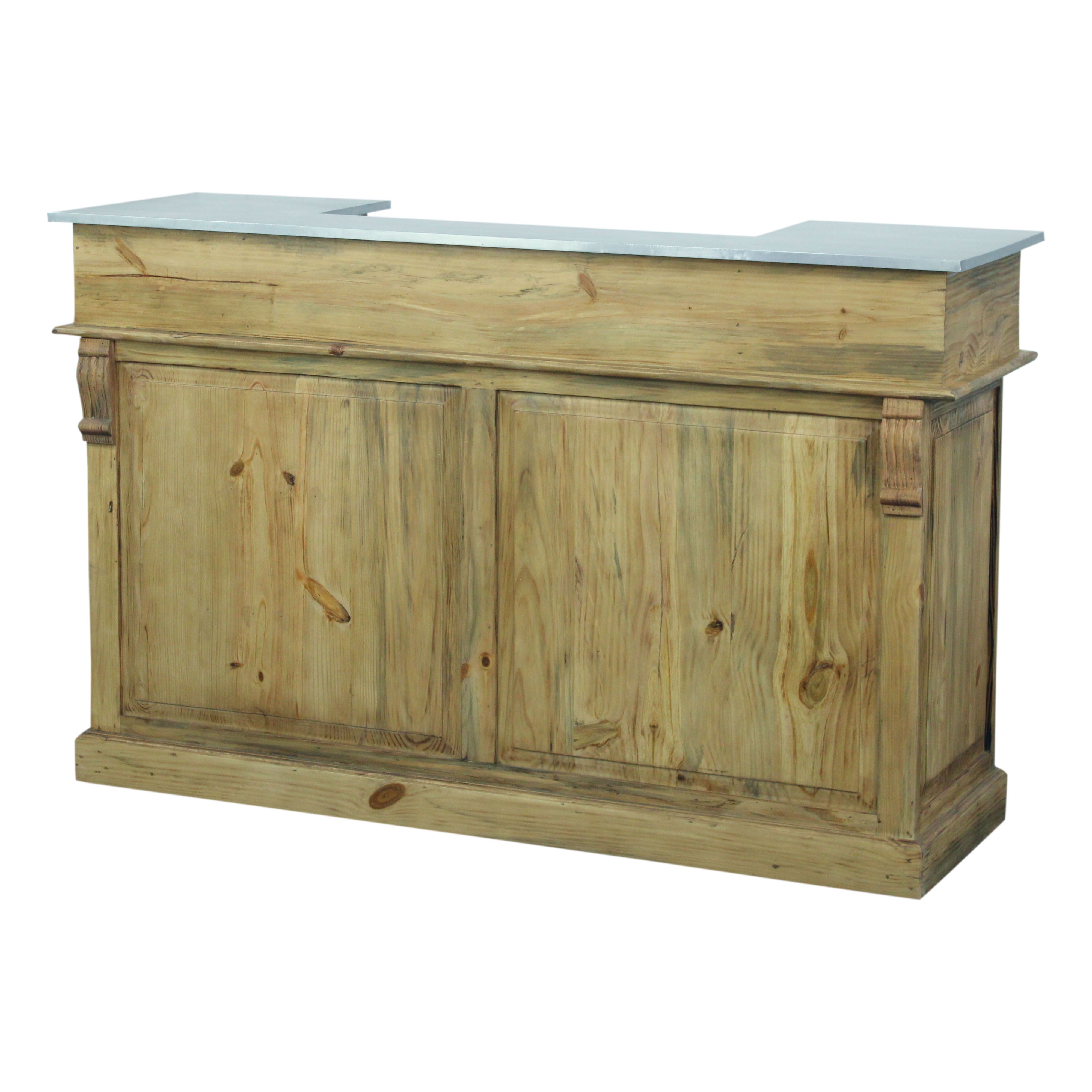 Industrial bar in solid wood