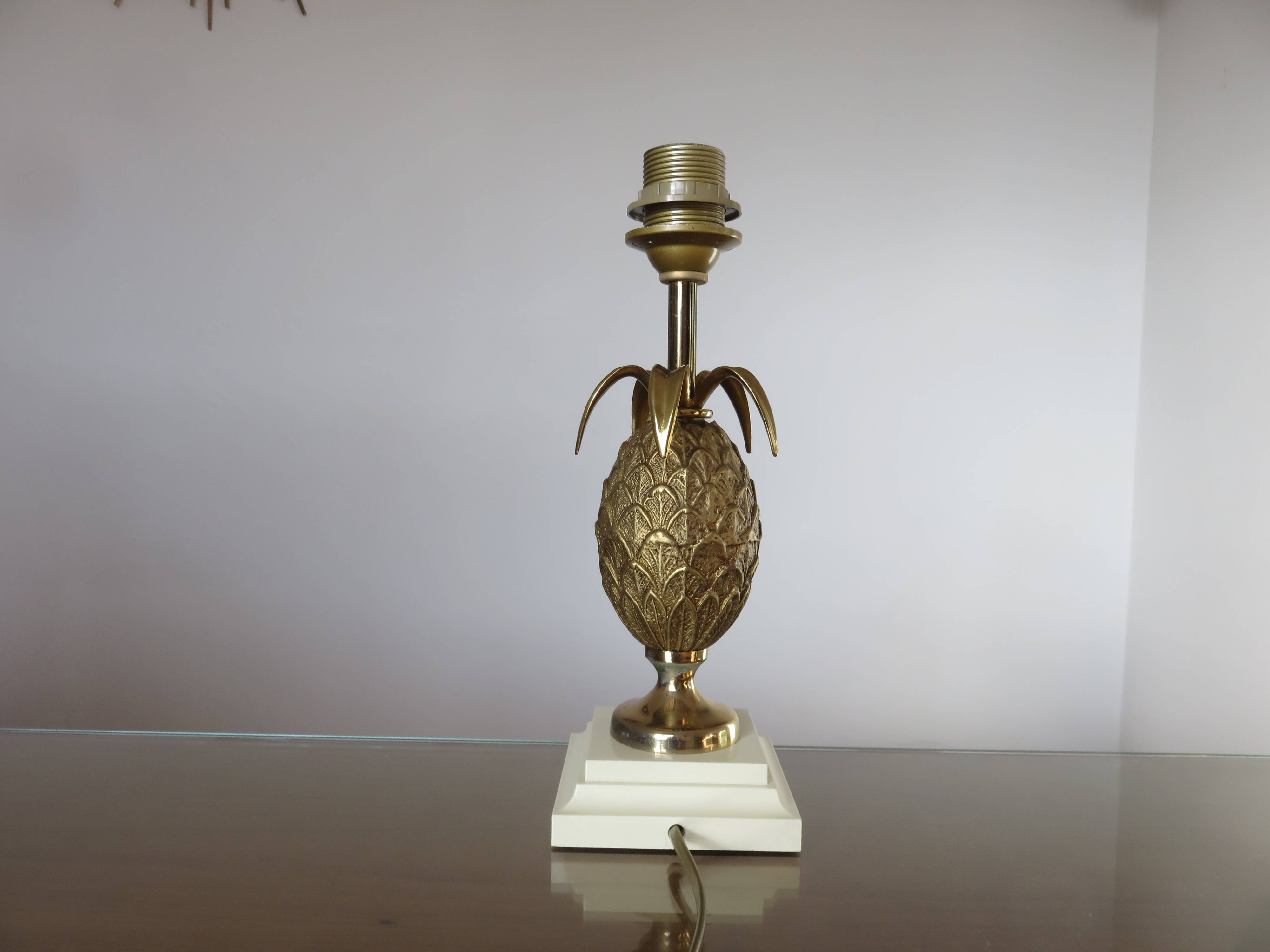 Lampe " ananas " en laiton 1970