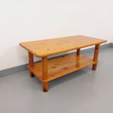 Vintage solid pine coffee table from the 70s 80s