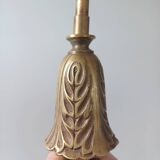 Art deco bronze chandelier with 5 tulips.