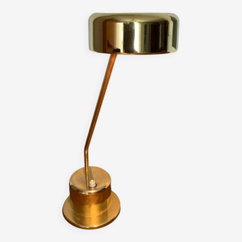 Vintage brass desk lamp with switch on base