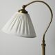 Scandinavian brass floor lamp with curved neck, 1950s