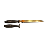 Paper cut with a stamp handle punches boar heads