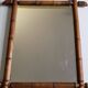 Miroir en bois tourné à l'imitation du bambou, des années 20-30, 54 x 65 cm