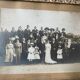 Black-white wedding photo and its frame