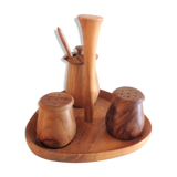 Scandinavian style wooden condiment set 60/70