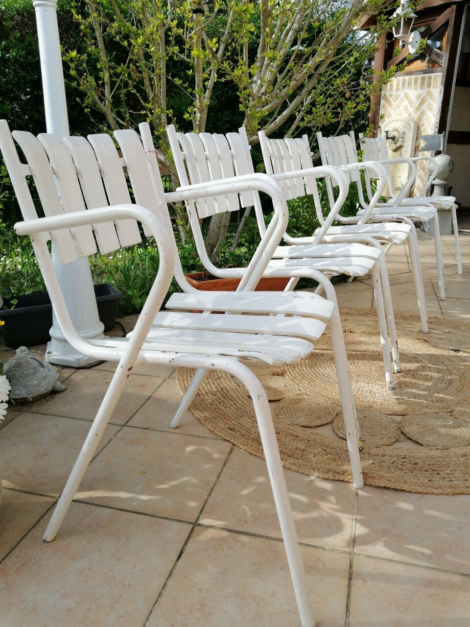 Vintage garden armchairs