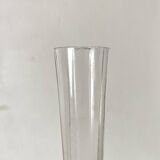 Paire de vases hauts anciens en verre transparent