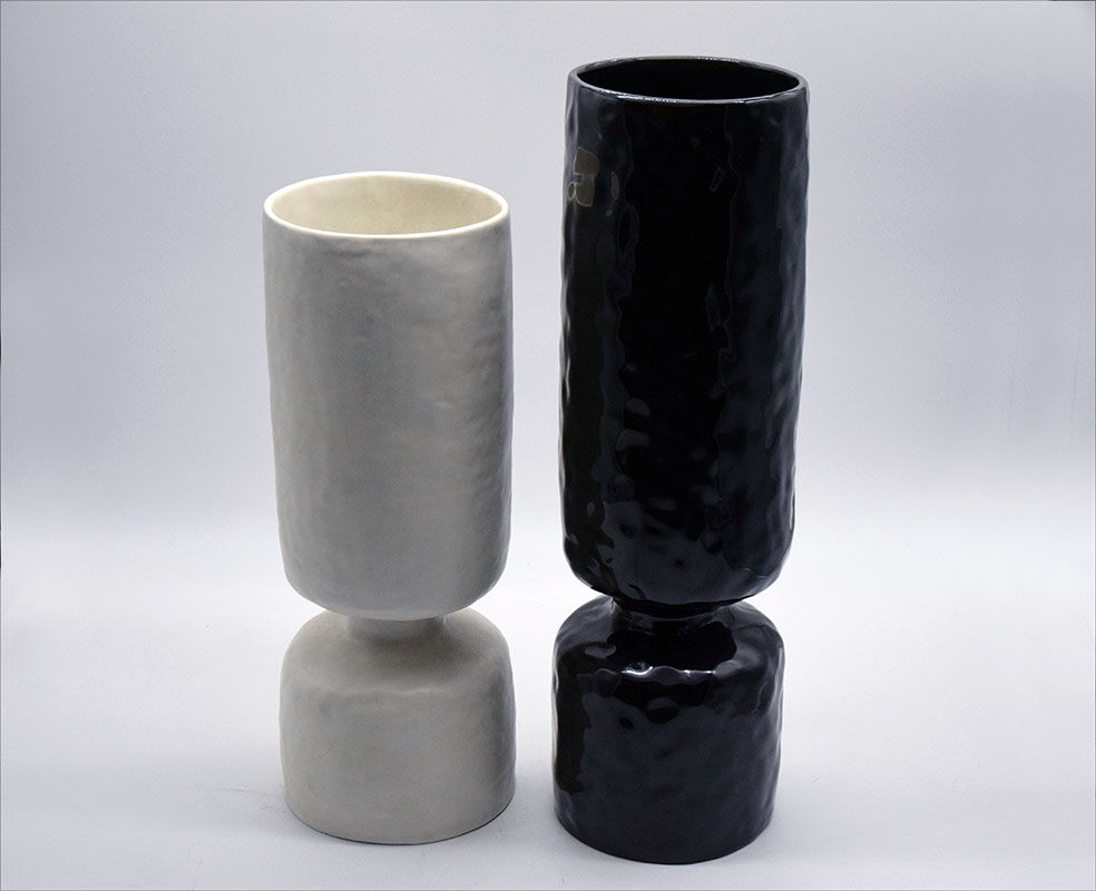 Pompeo Pianezzola pair of ceramic vases from Nove 1970s