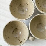 Pyrite 'quail shell' ceramic stoneware mugs
