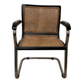 Marcel Breuer style  armchair molded cane seat