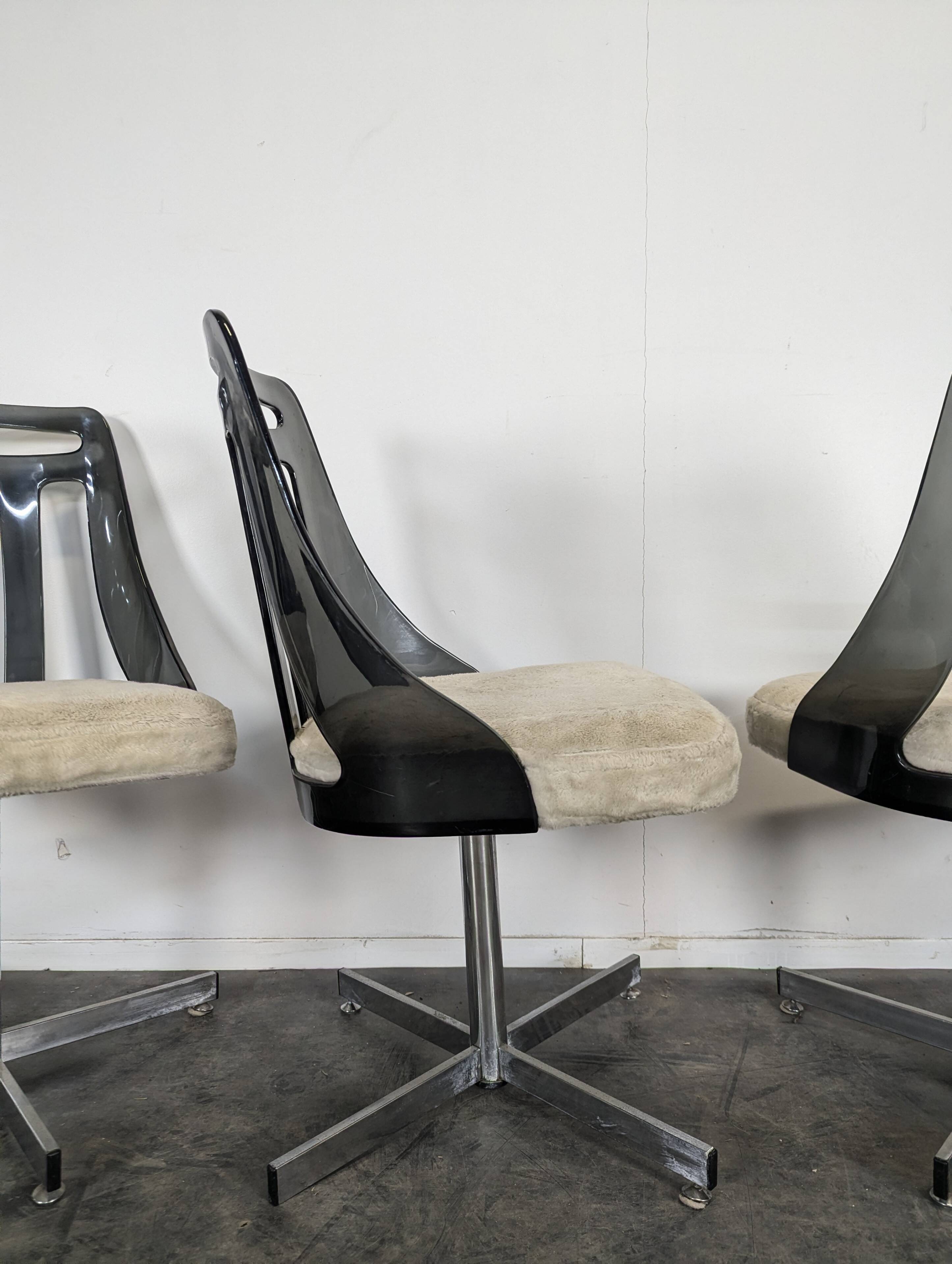 Série de 4 chaises Space Age par Brody