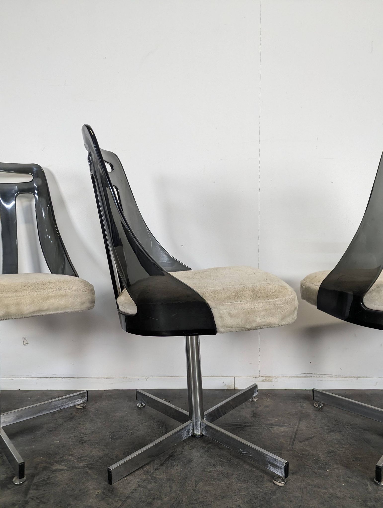 Set of 4 Space Age chairs by Brody