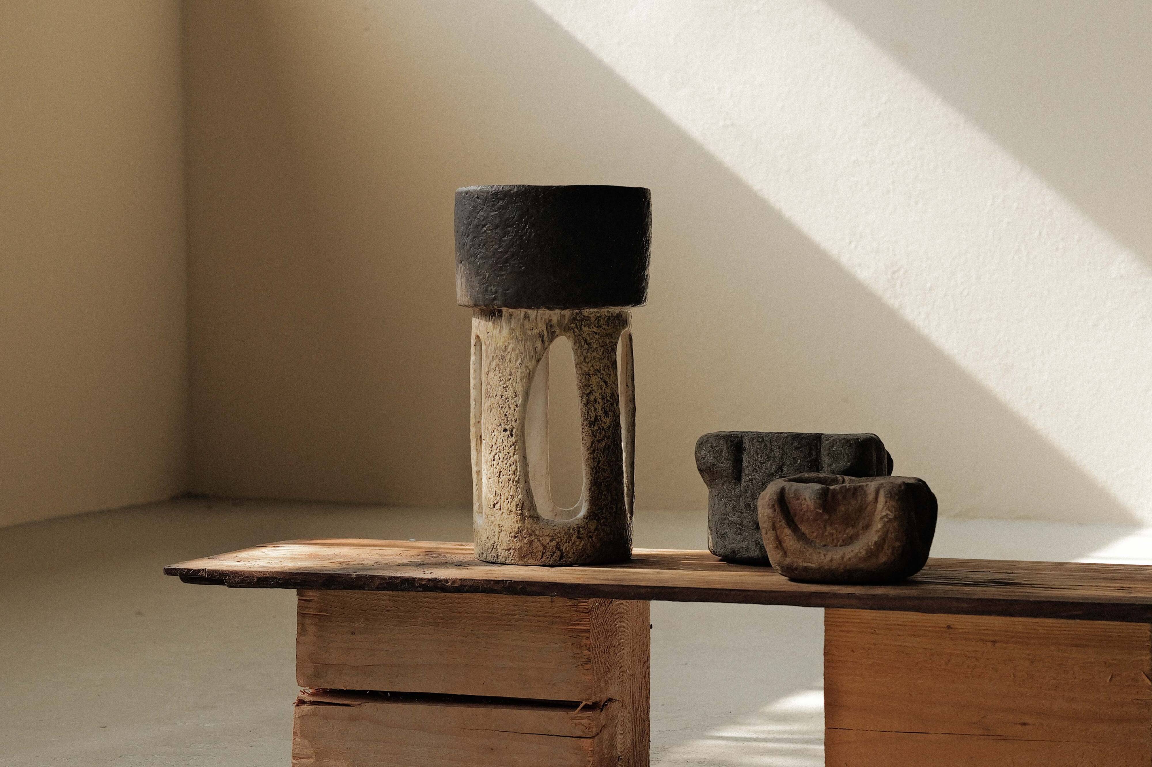 Large sculptural glazed ceramic planter, circa 1970