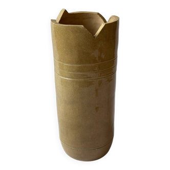 Vase en céramique brutaliste vintage