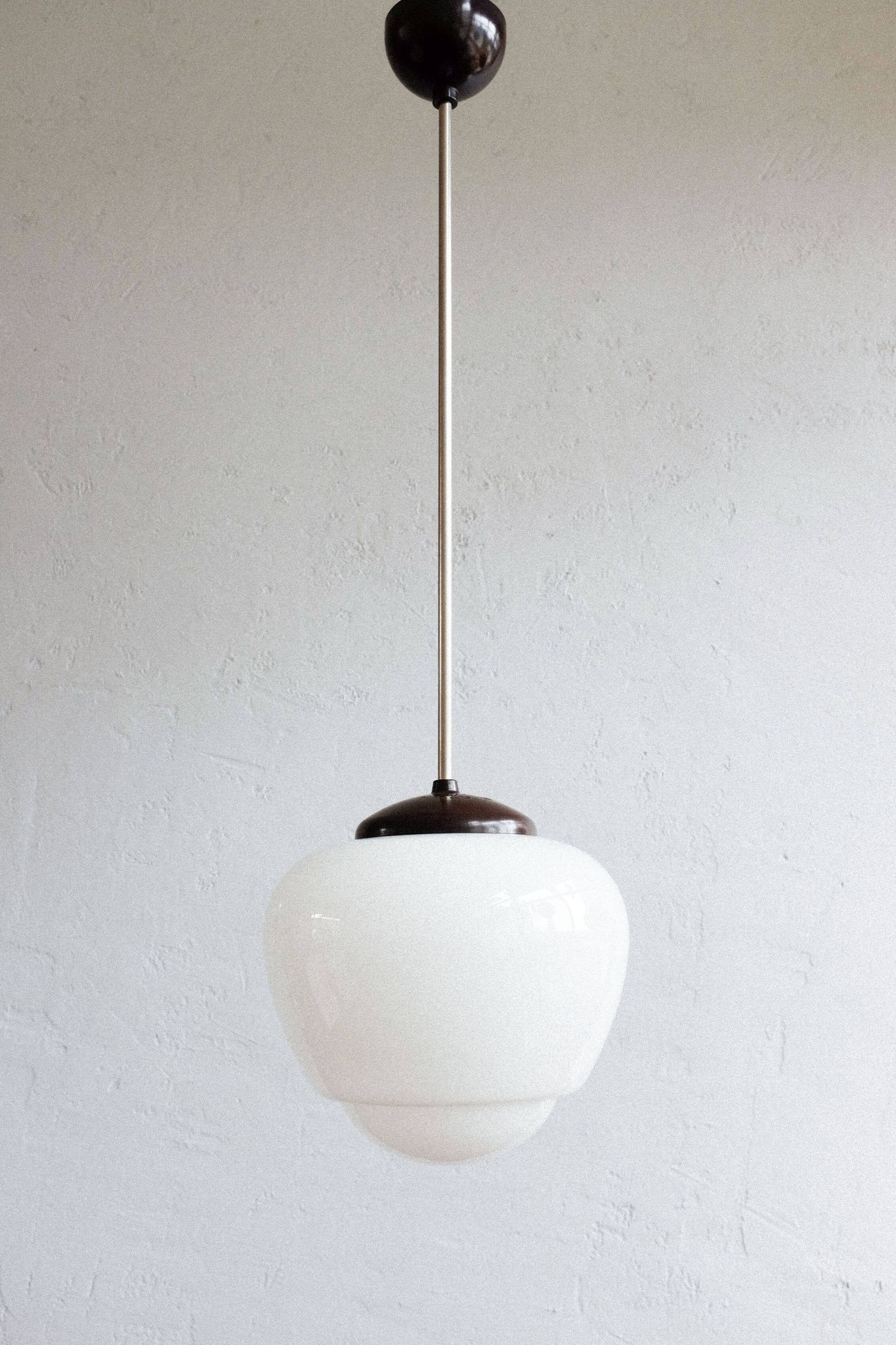 Czechoslovak bakelite hanging school lamp, 1960s