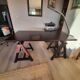 Beautiful solid wood desk, adjustable height, on trestles