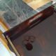 Vintage maison mercier tray in tortoiseshell lucite