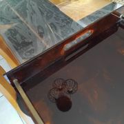 Vintage maison mercier tray in tortoiseshell lucite