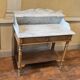 Louis Philip style marble top dressing table or dressing table with walnut base