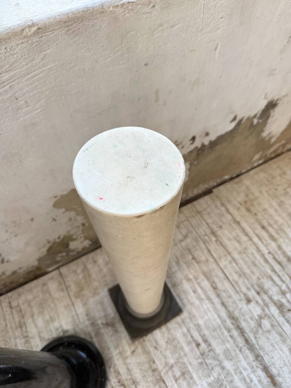 Set of 4 marble columns or pedestals.