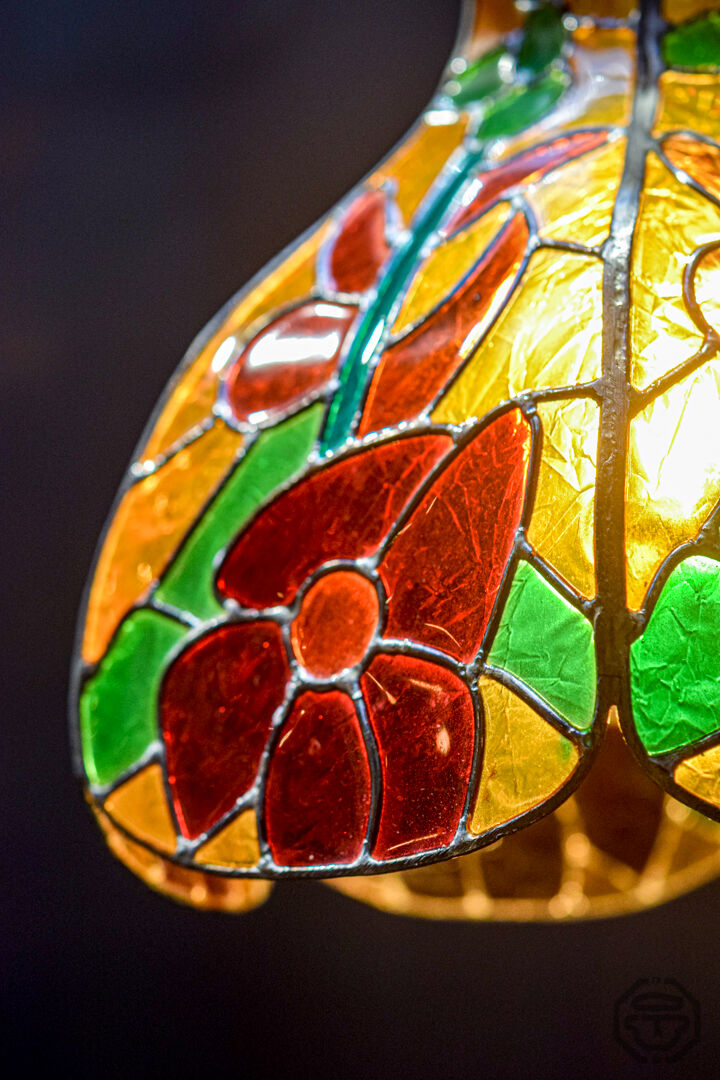Glass paste pendant lamp