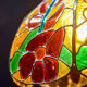 Glass paste pendant lamp