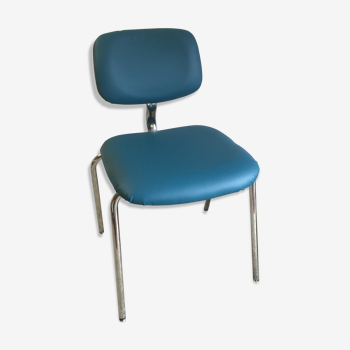Chaise strafor steelcase bleu, années 70