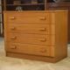 Commode en placage de pin des années 1980