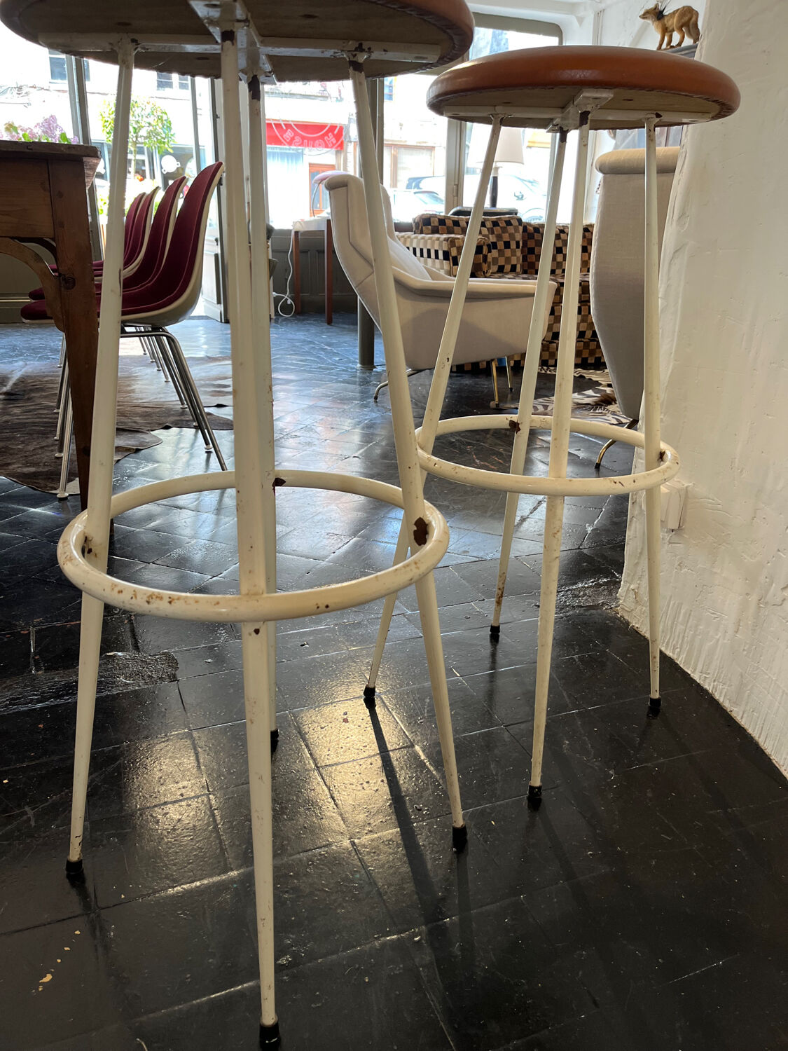 Pair of high stools 1950