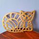 Brass cat trivet 1970