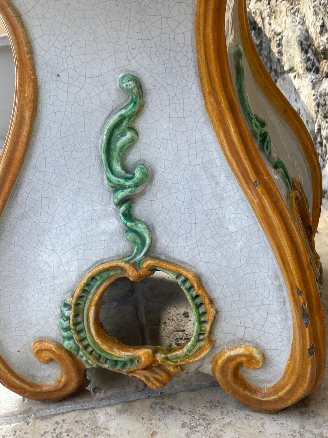 Italian ceramic garden stool