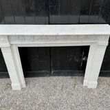 Louis XVI Style Fireplace In Carrara Marble Circa 1880