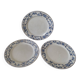 3 assiettes plates Digoin Sarreguemines modèle Pêcher
