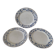 3 assiettes plates Digoin Sarreguemines modèle Pêcher